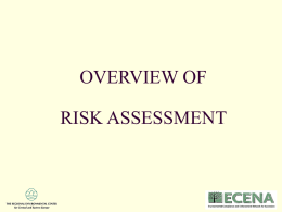 OVERVIEW OF RISK ASSESSMENT