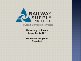 The Railway Supply Institute and the U.S. Railway Supply
