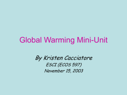 Global Warming Mini-Unit