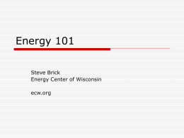 Energy 101 - University of Wisconsin–Stevens Point