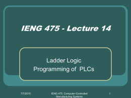 PLC Programming & Logic Minimization