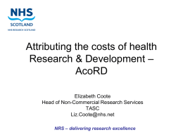 Attributing the costs of health Research & Development