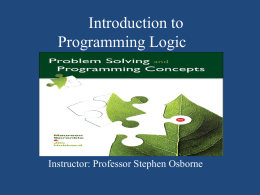 IT106-1103B-05 : Introduction to Programming Logic
