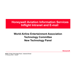 Honeywell Aviation Information Services Inflight Internet
