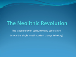The Neolithic Revolution - Brookdale Community College
