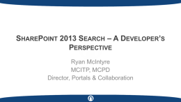 SharePoint 2013 Search &ndash; A Developer&rsquo;s Perspective