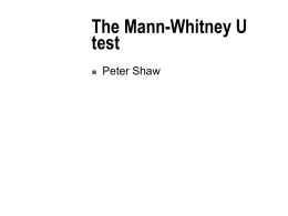 The Mann-Whitney U test