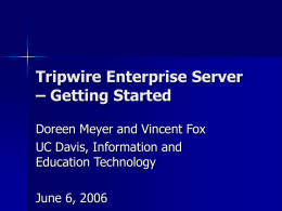 Tripwire Enterprise Server - Getting Started