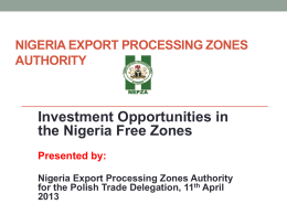 Nigeria Export Processing Zones Authority