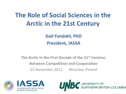 Arctic socio-economic systems Impacts of Change on