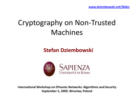 Cryptography on Non-Trusted Machines