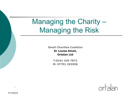 BRM Workshop - Small Charities Coalition