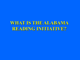 WHAT IS THE ALABAMA READING INITIATIVE?