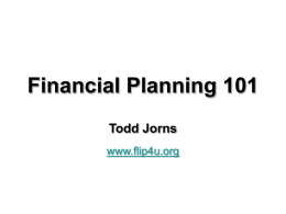 Financial Planning 101