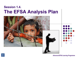 The EFSA Analysis Plan