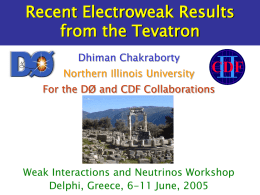 Recent ElectroweakResults from the Tevatron