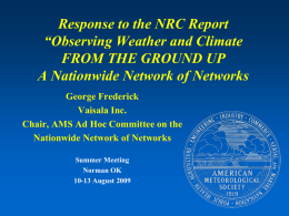 What’s New with the American Meteorological Society