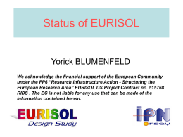 Status of the EURISOL Design Study
