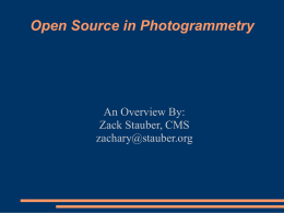 Open Source in Photogrammetry
