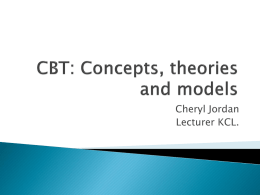 Concepts, theories and models