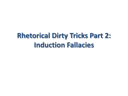 Rhetorical Dirty Tricks - College of the Redwoods