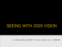 CRAFTING OUR 2020 VISION