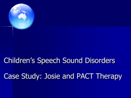 Josie - Speech-Language Therapy