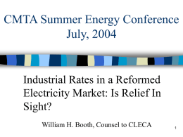 CMTA Summer Energy Conference – July, 2004