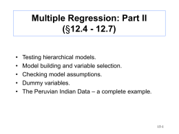 Multiple Regression - Texas Tech University
