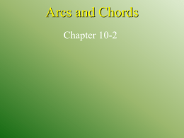 Geo Ch 10-2 – Arcs and Chords