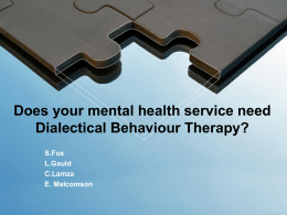 Does your mental health service need Dialectical Behaviour