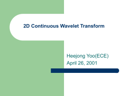 2D Continuous Wavelet Transform