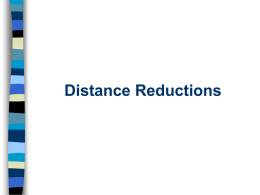 Distance Reduction - Department of Geodesy and Surveying