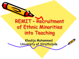REMIT – Recruitment of Ethnic Minorities into Teaching