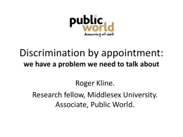 Discrimination by appointment: we have a problem we need