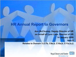 HR Annual Report to Governors