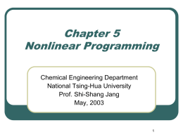 Nonlinear Programming - National Tsing Hua University