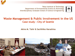Waste Management & Public Involvement in the US Case study