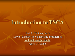 Introduction to TSCA