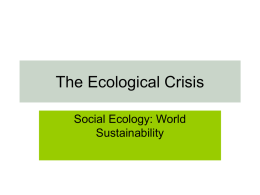 Ecological Crisis