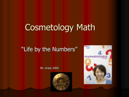 Cosmetology Math