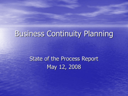Business Continuity Planning - California State University