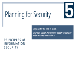 Blueprint For Security Chapter 6