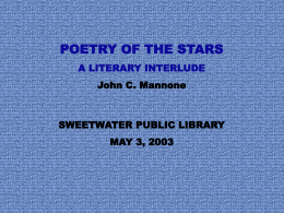 Poetry of the Stars