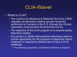 CLIA-Waiver