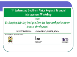 Eastern and Southern Regional Financial Management
