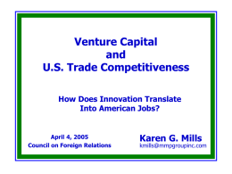 Venture Capital and U.S. Trade Competitiveness