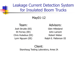 Leakage Current Detection System for Insulated Boom Trucks