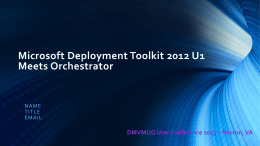 Microsoft Deployment Toolkit 2012 U1