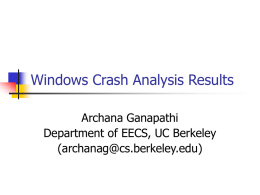 Windows Crash Data Collection and Analysis